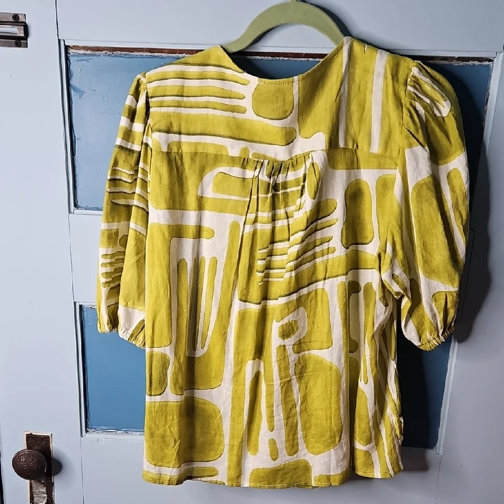 Christian Siriano Women's Green Patterned Blouse XL - Picture 5 of 9